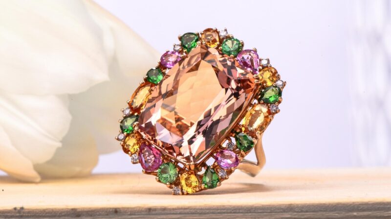 Colored Gemstone Ring- Bold and Unique